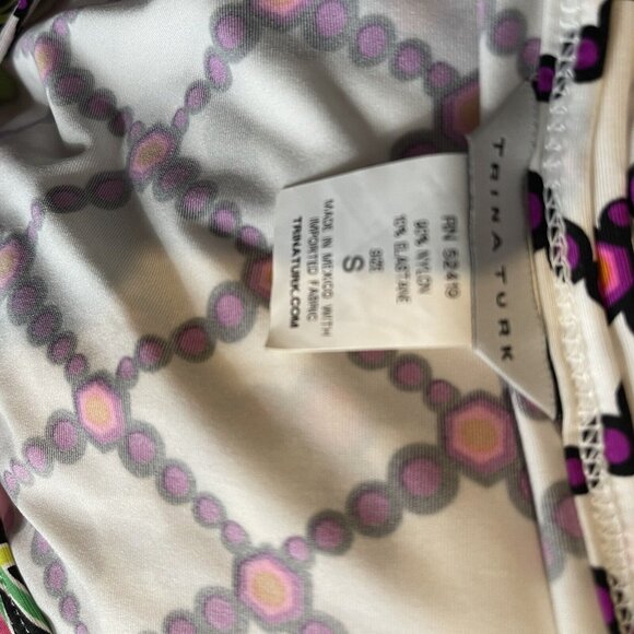 Trina Turk Knit Top Shirts Size Small Women’s Short Dolman Sleeve Pattern - Picture 6 of 6